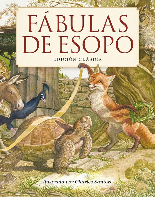 Fábulas de Esopo: Edición Clásica (Charles Santore Children's Classics) (Spanish Edition) cover image