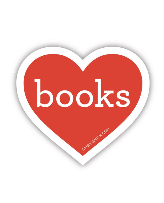 Heart Books Vinyl Sticker