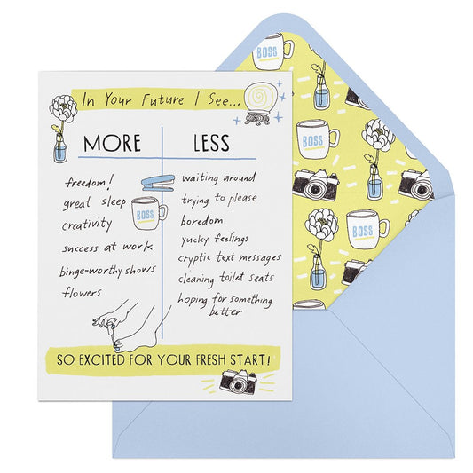 Fresh Start More/Less Greeting Cards by Julia Rothman, Em & Friends