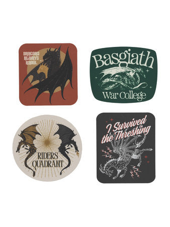 Fourth Wing: Dragonrider Stickers - Sticker Set of 4