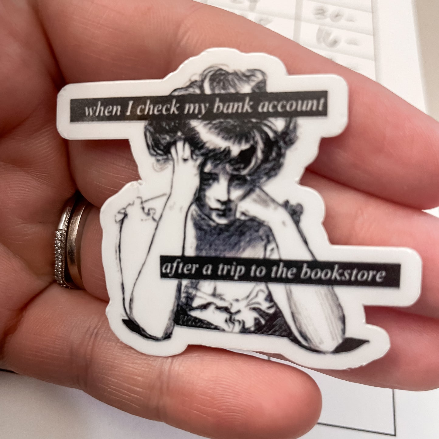 Maddie Fox (Shop Book Fox)Bank Account | Bookish Stickers | Bookstore Lover Sticker | Waterproof Sticker | Laptop and Kindle Sticker