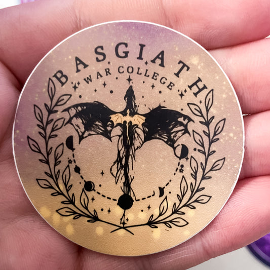 Basgiath War College Circle Sticker 2"