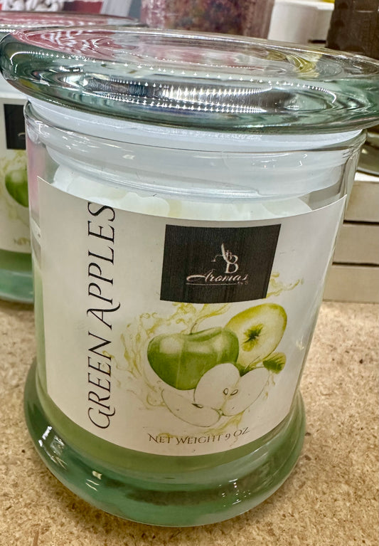 Aromas by B: Green Apple Candle