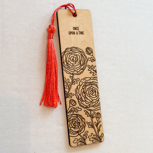 Once Upon a Time Wooden Bookmark