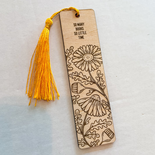 So Many Books, So Little Time Wooden Bookmark