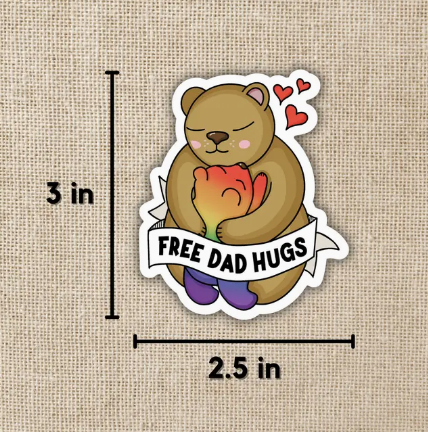 Free Dad Hugs | Vinyl Waterproof Sticker